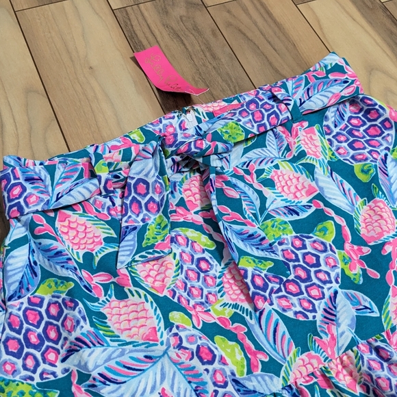 NWT! Lilly Pulitzer Debbie Skirt Maldives Green Turtle Wave Size 14 - Picture 9 of 14